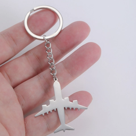 304 Edelstahl Flugzeug Schlüsselanhänger Flugzeuganhänger Schlüsselring Für Piloten Reiseliebhaber Damen Herren Modeschmuck Geschenk