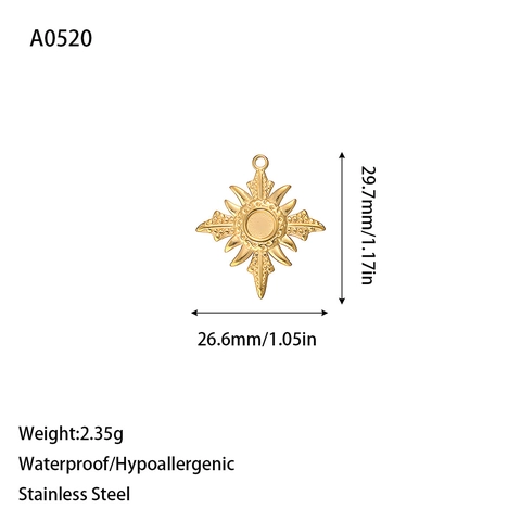 DIY Roestvrij Stalen Hanger Bezel Instellingen Voor Steen Inlay Zonneschijn Ster Geometrische Bedels Waterdicht Sieraden Maken Accessoires