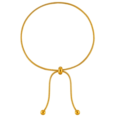 Chaîne de Cheville Minimaliste en Acier Titane Maille Serpent pour Femme Plaquée Or 24K Réglable Bijoux de Pied Mode Haut de Gamme
