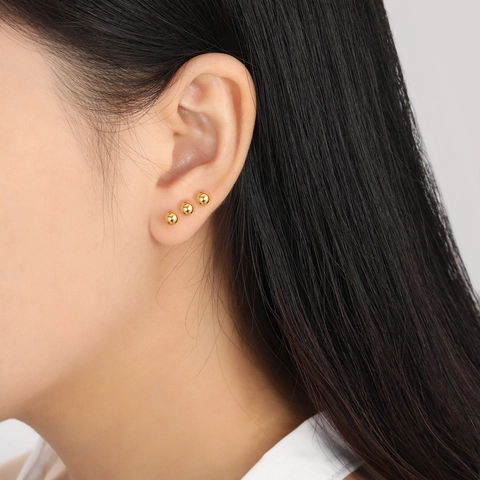 Boucles d'Oreilles Clous en Acier Inoxydable Minimalistes Pour Femmes Finition Polie Dépolie Or Argent Bijoux Géométriques