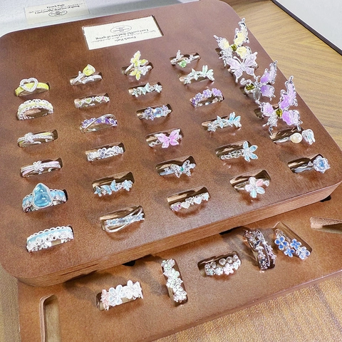 Emaille Schmetterling Blume Offener Ring Für Damen Kupfer Zirkonia Verstellbarer Fingerring Nischendesign Luxus Schmuck