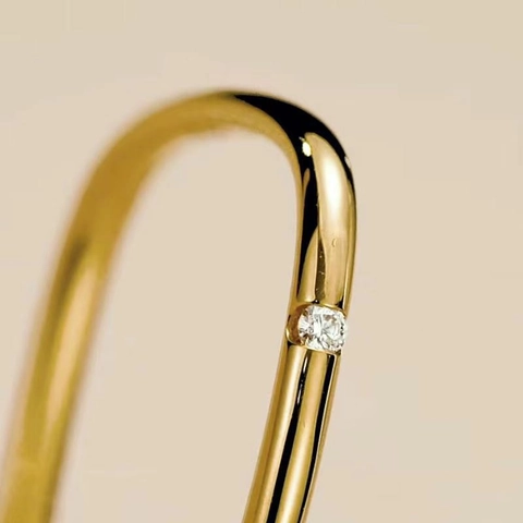 Anello Quadrato in Rame con Zirconia Minimalista per Donna Moda Anello a Fascia Quadrata Geometrica Gioielli da Sposa Regalo per Dito