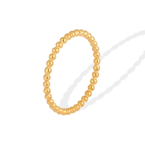 Bague Anneau Rond Minimaliste en Acier Inoxydable pour Femme Or Argent Vintage Français Bijoux de Doigt