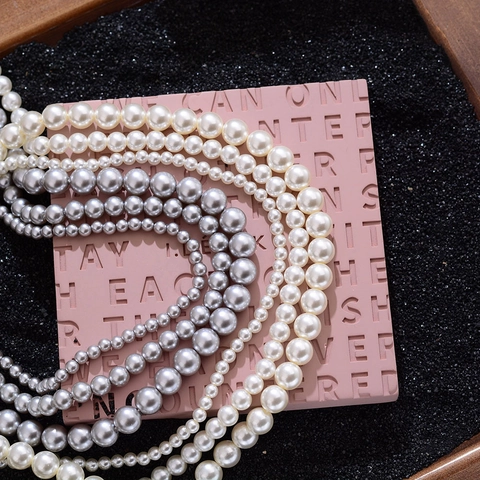 Französische Vintage Romantische Künstliche Perlenhalskette Für Damen Elegante Künstliche Perlenkragenkette Mit 925 Sterlingsilber Verschluss Schmuck