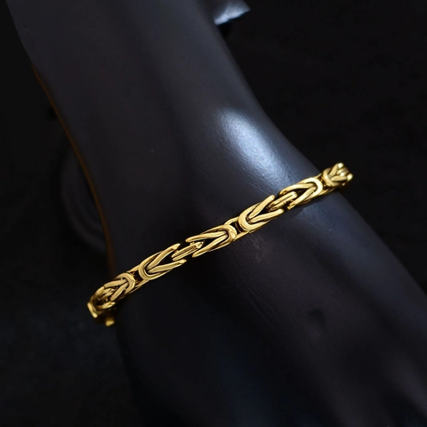 Vintage Byzantinisches Drachenknochen Armband Für Damen Gold Silber Plattiert Kupferkette Mit 925 Silber Anhänger Schmuck