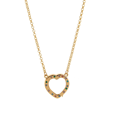 Vintage Koperen Strass Glas Medaillon Ketting Met 18K Vergulde Hart Rechthoek Hanger DIY Sieraden Voor Vrouwen