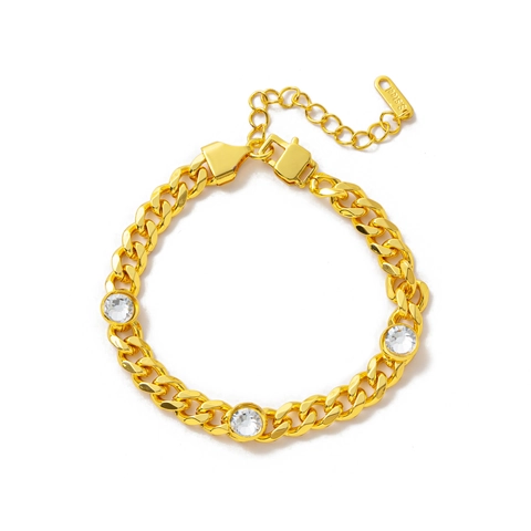 Titaniumstaal Hiphop Zirconia Cubaanse Schakel Halsketting Armband Set Vacuüm Verguld Waterdruppel Hanger Sieraden