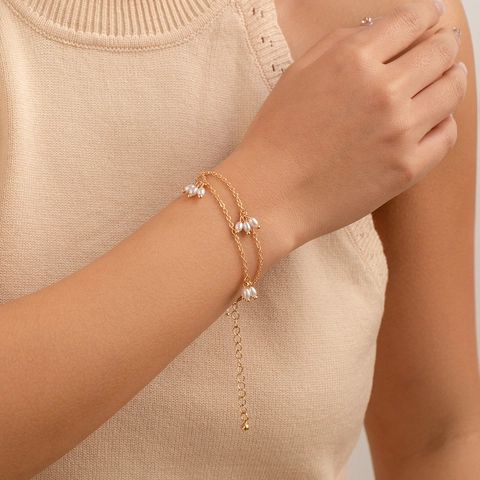 Élégant Collier de Dos Gland en Alliage Minimaliste Chaîne en Cuivre Ras du Cou Künstliche Perle d'Imitation Multi-couches Pour Femme Bijoux de Mariage Fête