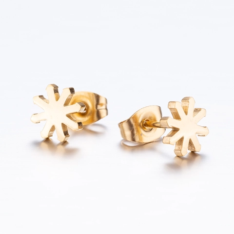 Boucles d'Oreilles Clous Minimalistes en Acier Inoxydable Femme Om Infini Arbre de Vie Éclair Bijoux Mode Cadeau