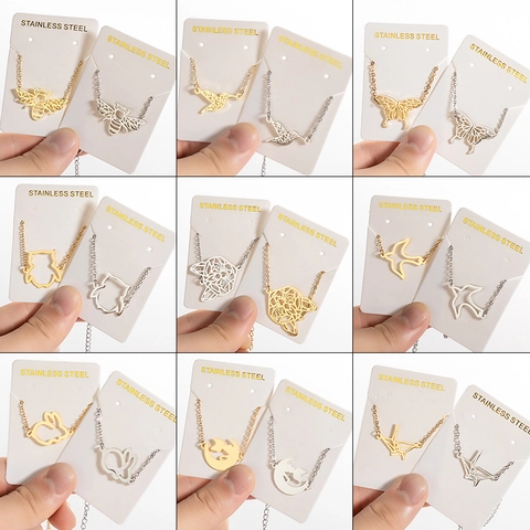 Minimalistisch Roestvrij Staal Origami Dier Schakelarmband Holle Vlinder Konijn Kat Papieren Kraanvogel Sieraden Voor Vrouwen