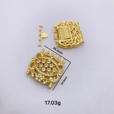 Chiusura per Gioielli in Rame con Zirconi a Fiore Connettore per Collana di Künstliche Perle Multifilo Accessori Fai da Te