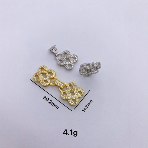 Zirkon Eingelegter Kupfer Schmuckverschluss Vergoldet Schmetterling Unendlichkeit DIY Verbinder Für Halskette Armband Schmuck
