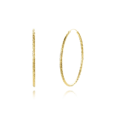 Orecchini a Cerchio Geometrici in Rame Placcato Oro per Donna Gioielli con Motivo a Bambù e Strass Personalizzati
