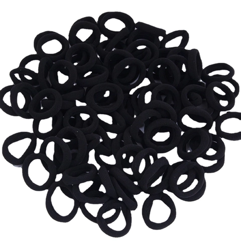 Seamless High Elastic Hair Ties For Women Kids Colorful Black Elastic Hair Bands Small Ponytail Holder Hair Accessories