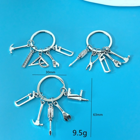 Portachiavi Creativo in Lega a Forma di Strumenti Hardware in Miniatura per Uomo Regalo Festa del Papà Martello Chiave Ciondoli