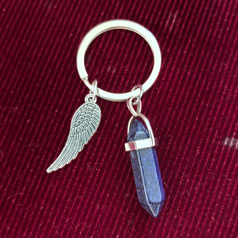Hand Der Fatima Böser Blick Schlüsselanhänger Mit Sechseckiger Kristallsäule Legierung Naturstein Schlüsselring Damen Herren
