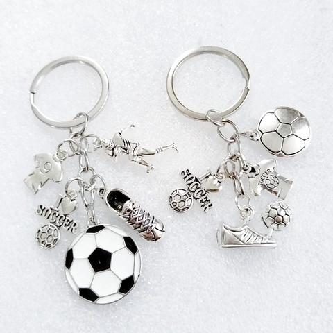 Zinklegierung Kreativ Sport Thema Schlüsselanhänger Fußball Ski Schneeflocke Anhänger Schlüsselring Für Sportfans Geschenk