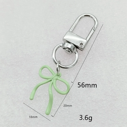 Llavero Moderno Simple De Aleación Con Lazo Pintado Colgante Creativo Para Bolsos Y Teléfonos Aro De Metal Regalo De Mujer