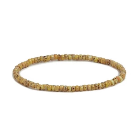 Handmade Vintage Beaded Bracelet For Men Women Minimalist Glass Resin Stone Seed Bead Bracelet Unisex Retro Fashion Jewelry