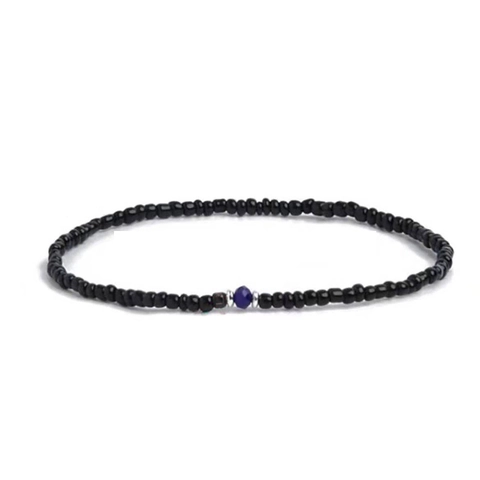 Handmade Vintage Beaded Bracelet For Men Women Minimalist Glass Resin Stone Seed Bead Bracelet Unisex Retro Fashion Jewelry