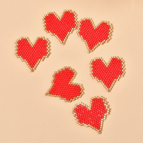 Perline di Vetro Fatte a Mano a Forma di Fragola Cuore Malocchio per Creazione Gioielli Fai-da-te Collane Bracciali