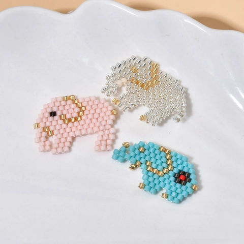 Handgemaakte MIYUKI Glazen Kralen Olifant Vorm Bedels Voor DIY Armband Ketting Sieraden Maken Schattige Dieren Kralen Accessoires