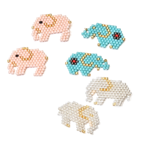 Handgemaakte MIYUKI Glazen Kralen Olifant Vorm Bedels Voor DIY Armband Ketting Sieraden Maken Schattige Dieren Kralen Accessoires