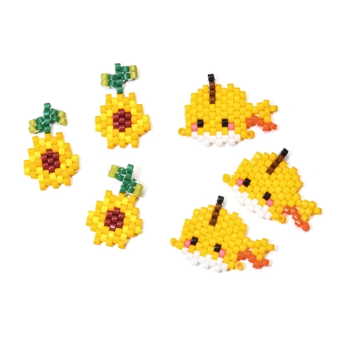 Hand Woven MIYUKI Glass Seed Bead Charms DIY Jewelry Making Accessories Sunflower Whale Flower Pendant For Bracelet Necklace Earrings