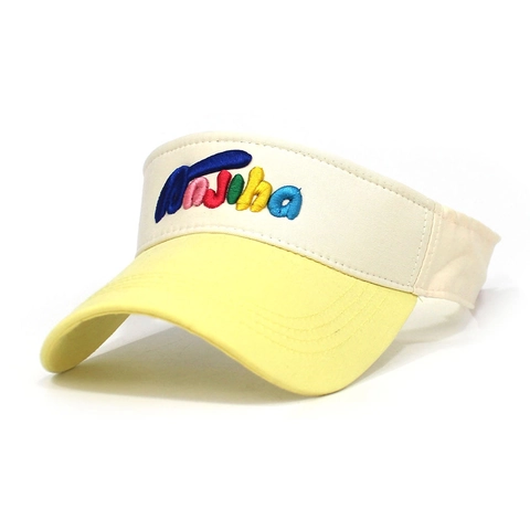 Cappello Visiera Parasole in Cotone Casual per Donna Uomo Ricamo Lettere 3D Colore a Contrasto Regolabile Sport all'aperto Spiaggia