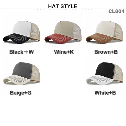 Unisex Καπέλο Trucker 5-Panel Αναπνεύσιμο Πλέγμα Καπέλο Μπέιζμπολ Αντιθετική Ραφή Καμπυλωτό Γείσο Snapback Ρυθμιζόμενο Καπέλο Εξωτερικού Χώρου