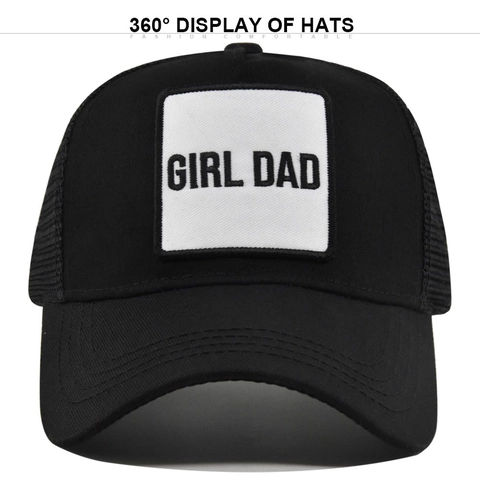 Cappello Trucker Ricamato Girl Dad Retro in Rete Regolabile Berretto da Baseball per Uomo Donna Traspirante Parasole Tesa Curva Casual Outdoor Sport Hat