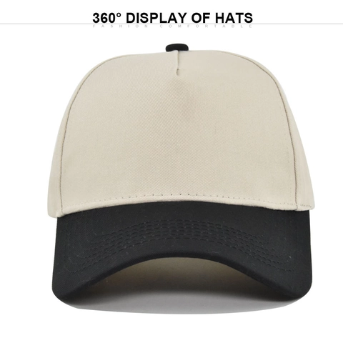 Adjustable 5 Panel Baseball Cap Breathable Curved Brim Sun Hat Cotton Polyester Patchwork Casual Outdoor Sport Hat For Men Women