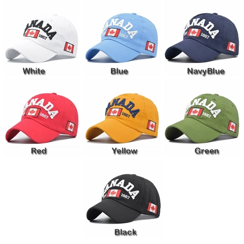 Berretto da Baseball con Ricamo Foglia di Acero Canada Unisex Cotone Regolabile Cappello Parasole Esterno per Uomo Donna Regalo Vintage