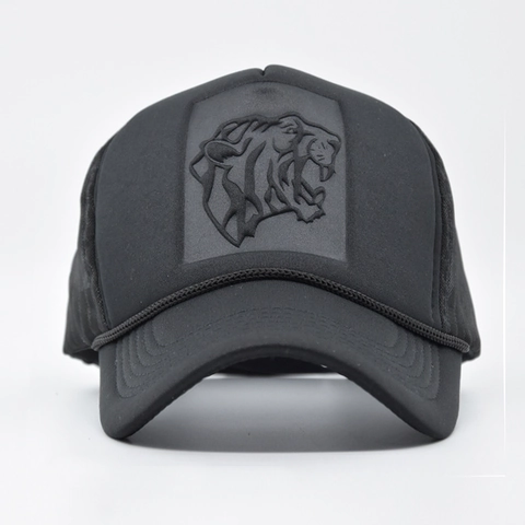 Heren Mode Trucker Hat Gaas Ademende Baseballpet 3D Reliëf Tijgerkop S Letter Snapback Verstelbaar Outdoor Zonnehoed