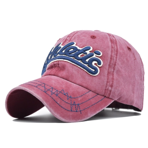 Vintage Gewaschene Baumwolle Baseballkappe Für Damen Herren Verstellbar Athletic Stickerei Sonnenhut Distressed Sport Hut