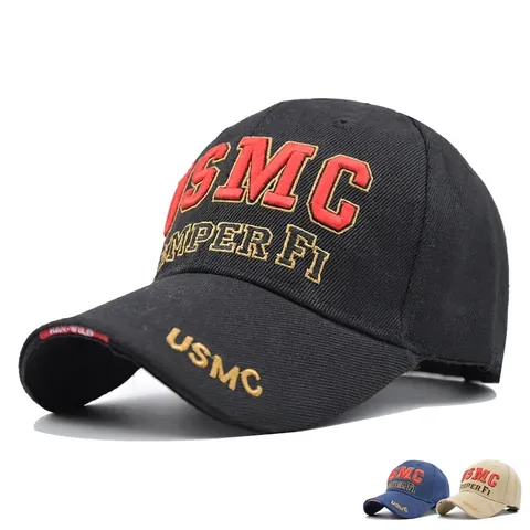 Berretto da Baseball Ricamato in Stile Militare Tattico Cotone Cappello da Sole Regolabile Copricapo Sportivo Casual All'aperto per Uomo Donna