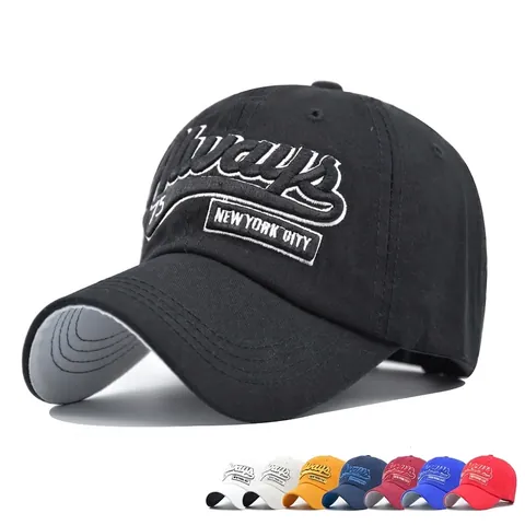 Gorra de Béisbol de Algodón Vintage Always 75 New York City Bordado Sombrero Ajustable Retro Casual Protección Solar