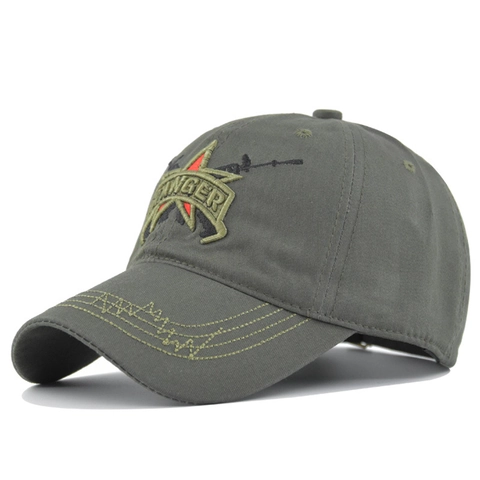 Berretto da Baseball Tattico in Cotone Mimetico Ricamo Ranger Stella Rossa Outdoor Regolabile Stile Militare Cappello da Sole Donna Uomo