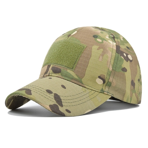Casquette de Baseball Tactique Camouflage Hommes Femmes Coton Ripstop Chapeau de Soleil Sport Extérieur Avec Zone de Patch Auto-agrippante