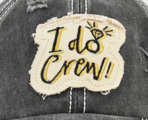 Casquette De Baseball En Coton Délavé Vintage Vieilli Brodée Bride Tribe I Do Crew Chapeau De Soleil Pour Mariage Fête Femme Homme Réglable