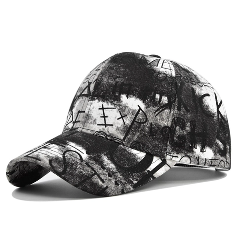 Cappellino da Baseball in Cotone con Stampa Graffiti Streetwear Hip Hop Regolabile Snapback Cappello da Sole per Uomo Donna Casual Moda Outdoor