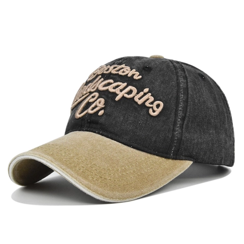 Berretto da Baseball in Cotone Lavato Vintage per Uomo Donna Ricamo Boston Distressed Cappello Snapback Regolabile Parasole all'aperto