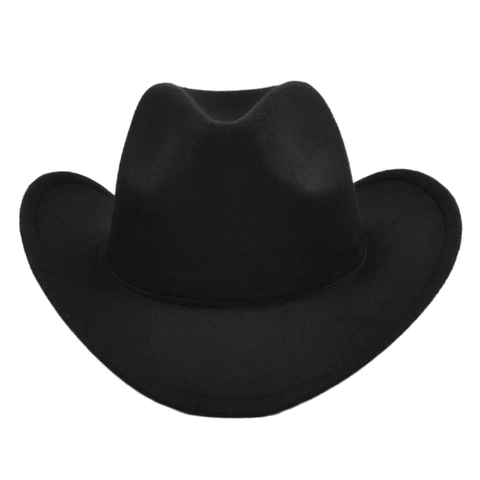 Classic Western Cowboy Fedora Hat Wool Woolen Felt Wide Brim Jazz Hat For Men Women Casual Outdoor Sunshade Outwear