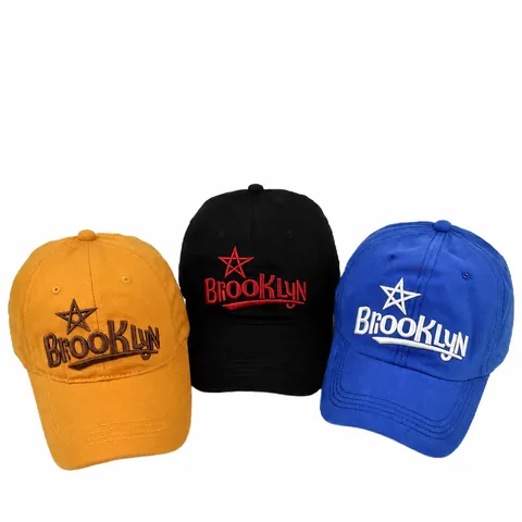 Unisex Baumwolle Brooklyn 3D Buchstaben Stickerei Baseballkappe Verstellbare Metallschnalle Gebogene Krempe Lässig Outdoor Sport Sonnenhut