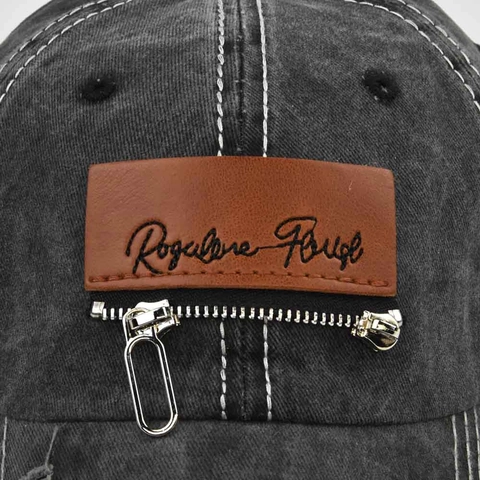 Vintage Distressed Gewaschene Baumwolle Baseballkappe Für Herren Damen Retro Reißverschluss Lederpatch Verstellbarer Hut