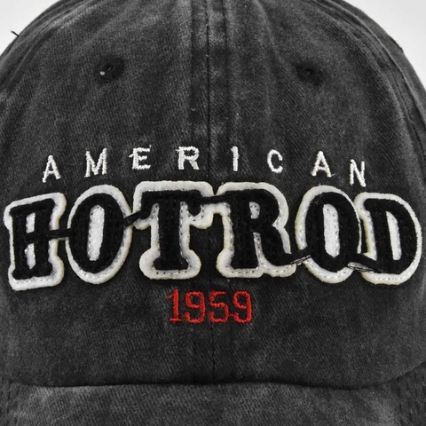 Berretto da Baseball Vintage in Cotone Lavato Ricamo American Hot Rod 1959 Cappello da Sole Retrò per Donna Uomo