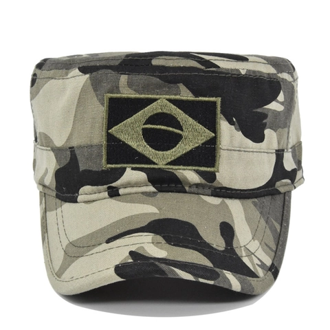 Berretto Militare Mimetico del Brasile per Uomo Donna in Cotone Con Toppa Bandiera del Brasile Ricamata Cappello Tattico Esterno Protezione Solare