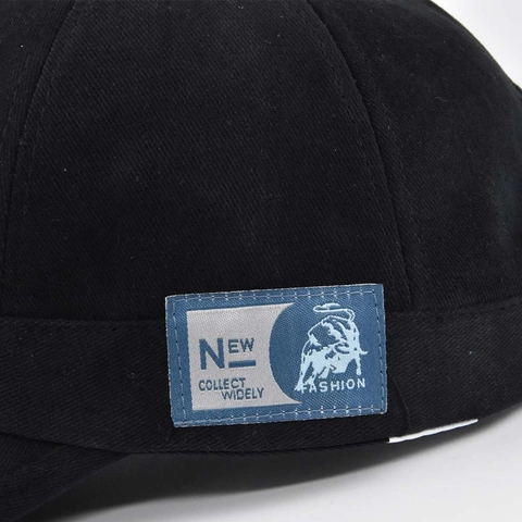 Casquette de Baseball Unisexe en Coton Couleur Unie Visière Courte Réglable Chapeau de Soleil Décontracté Mode Style Rétro