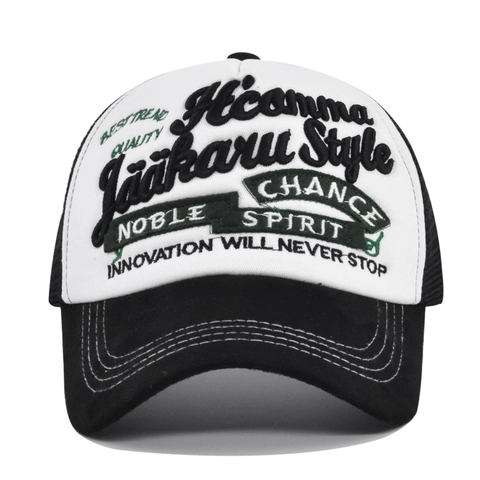 Berretto da Baseball Retrò Unisex con Ricamo Lettere 3D Cappello Trucker in Rete Traspirante Parasole Regolabile per Viaggi All'aperto