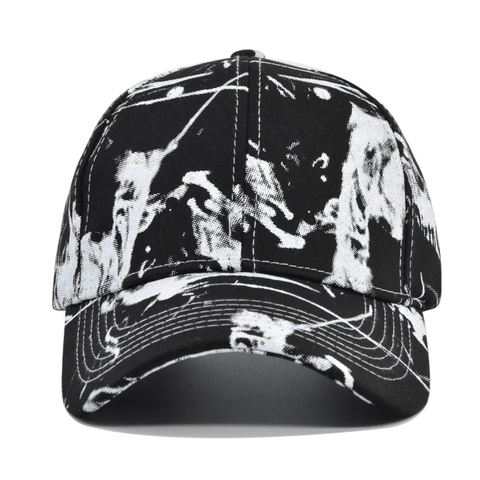 Unisex Tie Dye Graffiti Baseball Cap Adjustable Cotton Printed Hip Hop Sunshade Hat For Men Women Outdoor Casual Streetwear